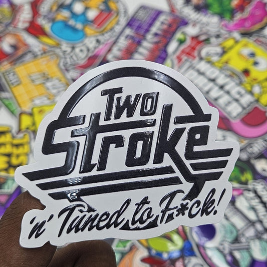 Two stroke sticker (Embossed) - Street Soul Clothing