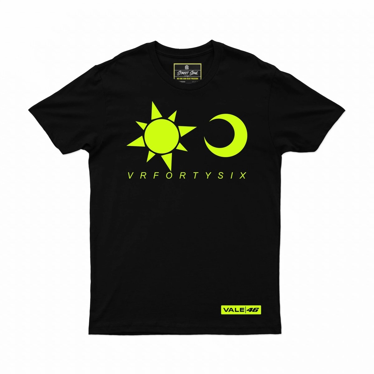 VR46 Sun and moon Printed Cotton T-shirt - Street Soul Clothing