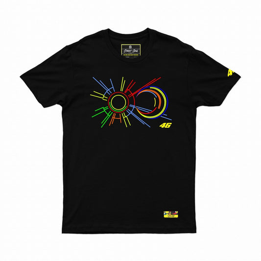 VR46 Sun & Moon Printed cotton tshirt - Street Soul Clothing