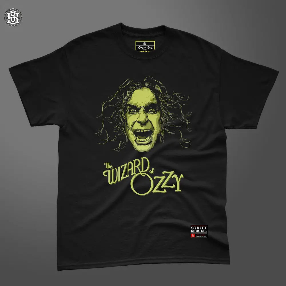 wizard of ozzy black printed T-shirt - T- Shirt