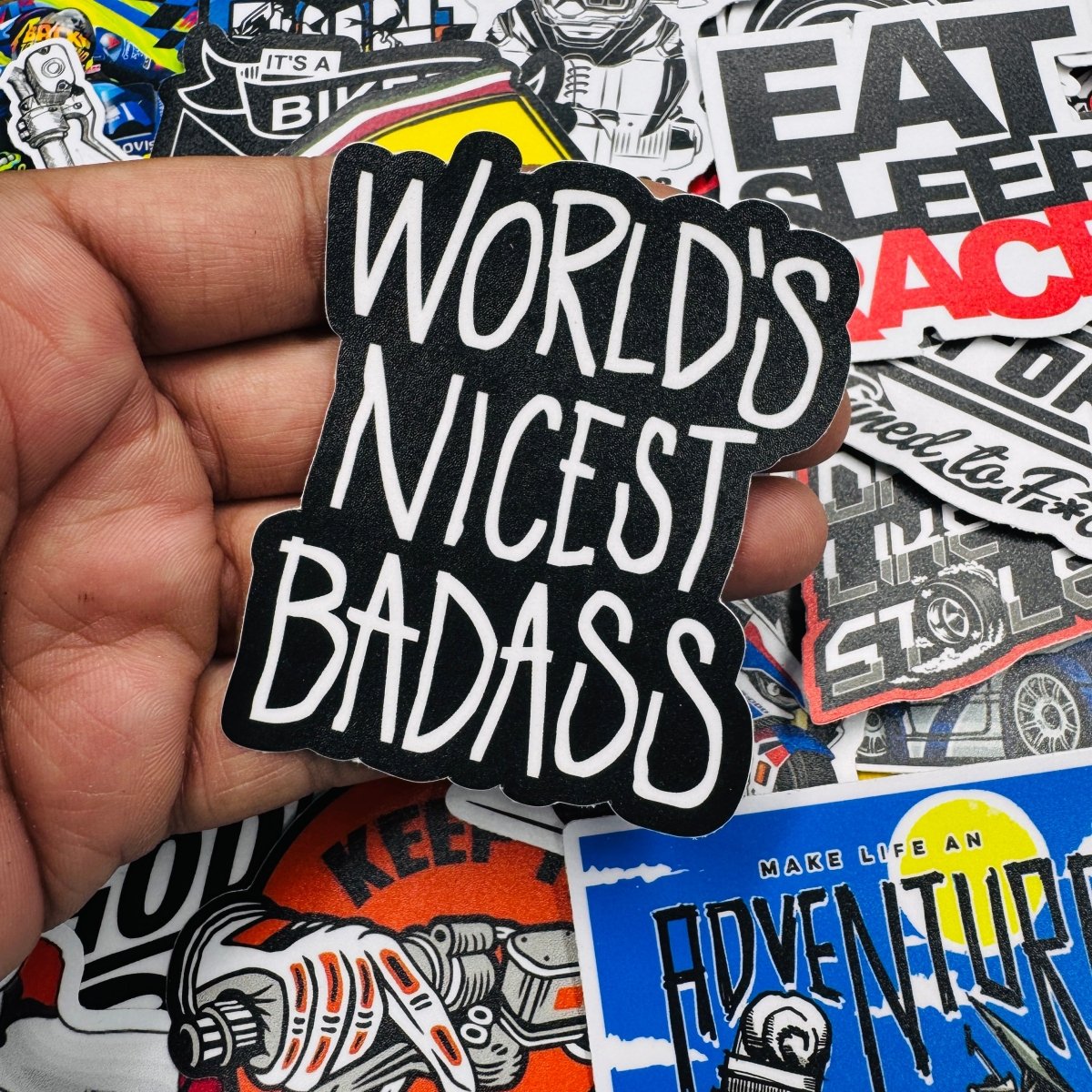 World's Nicest Badass Sticker - Street Soul Clothing
