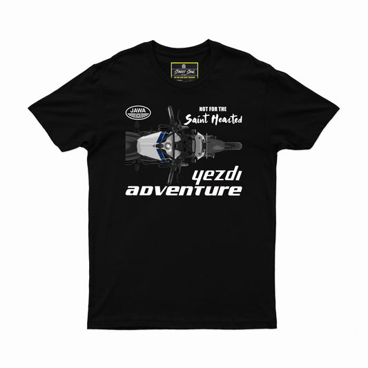 Yezdi adventure Printed cotton tshirt - Street Soul Clothing