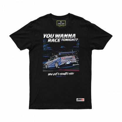 You wanna race tonight ? 2 fast 2 furious printed JDM T-shirt - Street Soul Clothing