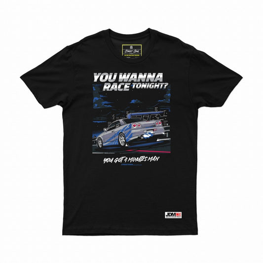 You wanna race tonight ? 2 fast 2 furious printed JDM T-shirt - Street Soul Clothing