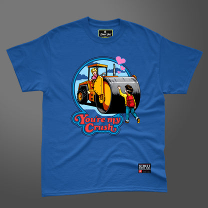 You are my crush printed royal blue T-shirt